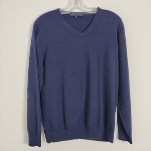 Britches Men's Wool Blend V-neck Purple Sweater Size Large